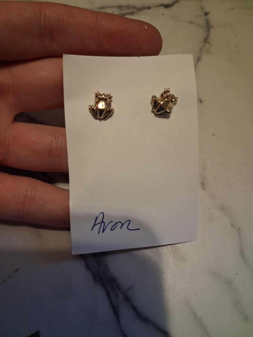 Avon Frog stud earrings